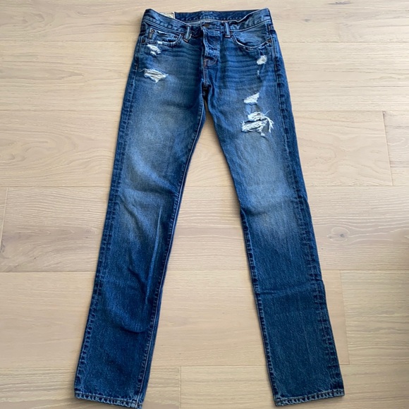 Abercrombie Fitch Mens Button Fly Jeans 